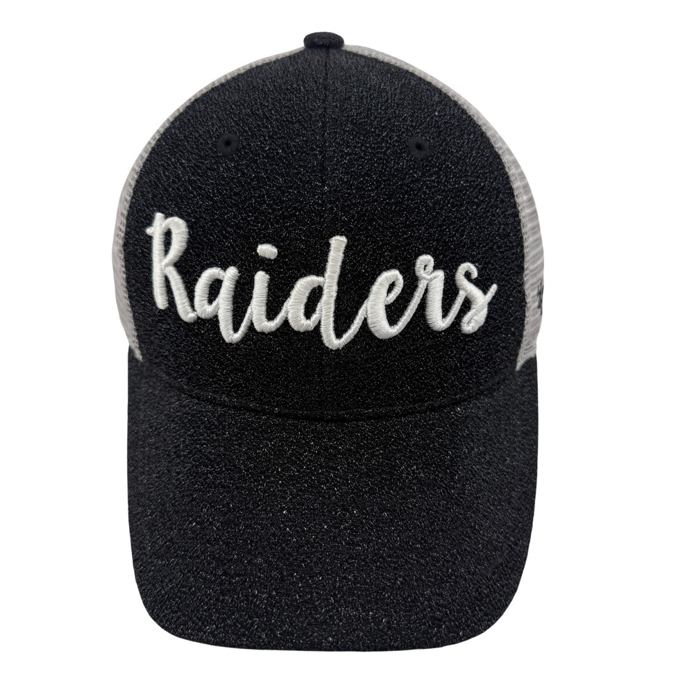 47 Brand Las Vegas Raiders Womens Trucker Hat Black Grey Mesh Snapback NFL Cap